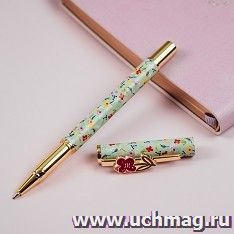 Ручка шариковая Bloom, синяя — интернет-магазин УчМаг