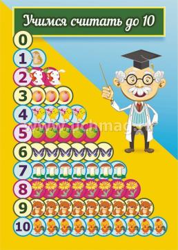 Учимся считать: комплект из 4 карт для развития и обучения детей 5-8 лет — интернет-магазин УчМаг