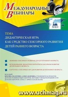 Оформление сертификата участника вебинара 30.09.2020 «Дидактическая игра как средство сенсорного развития детей раннего возраста» (объем 4 ч.) — интернет-магазин УчМаг
